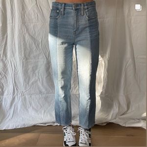 Madewell Two Tone Classic Straight Jeans